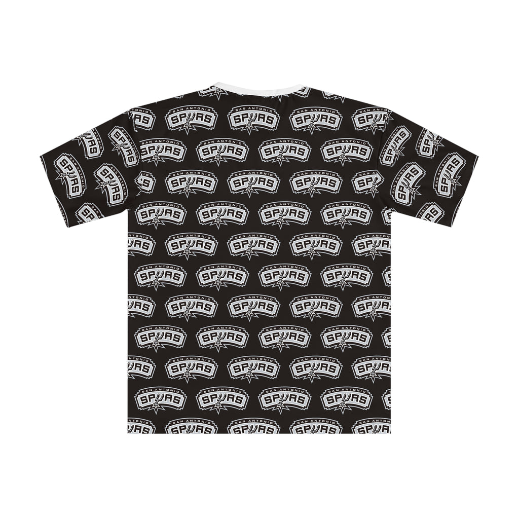 Spurs Cartoon Mascot All-Over Print Tee — Men's Graphic T-Shirt