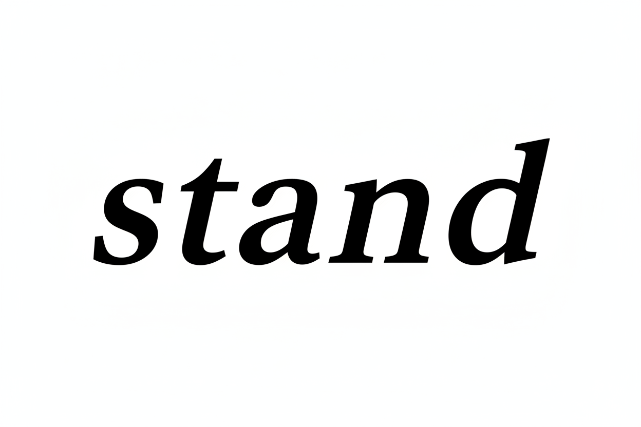 stand logo lowercase